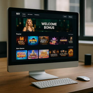 NV Casino - Desktop Interface Design - Modern Casino Platform
